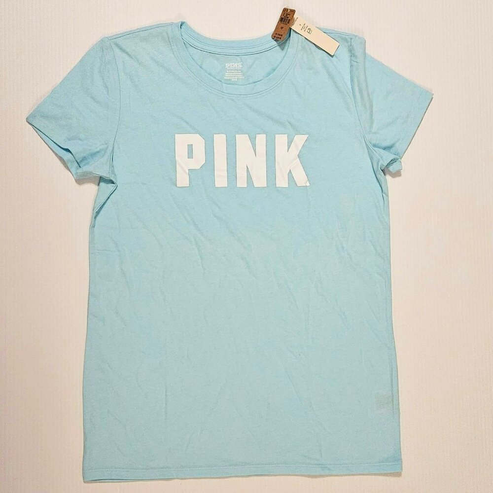 NWT PINK Baby Blue T-Shirt - Size Small